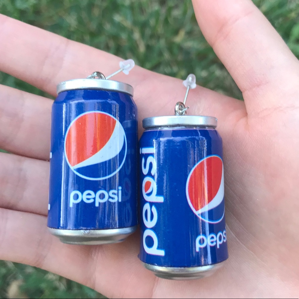 pepsi soda can earrings